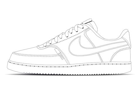 nike court vision low template